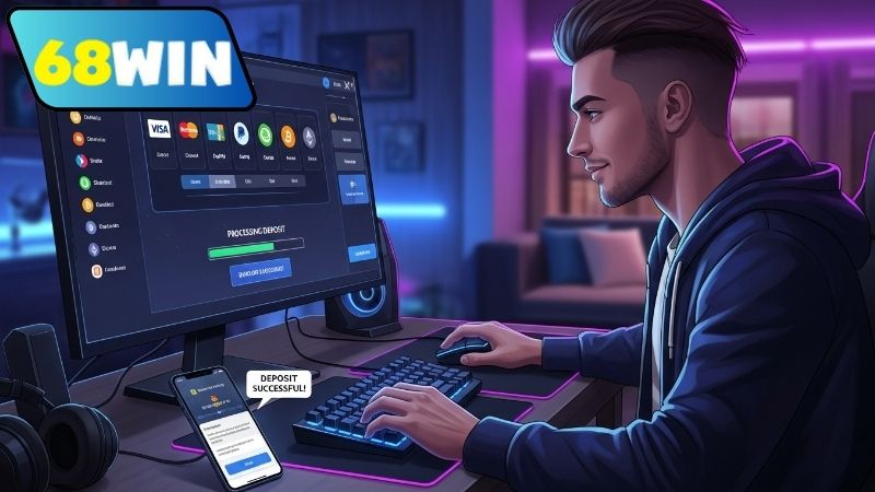 Nạp tiền 68WIN – Giao dịch an toàn, nhận thưởng liền tay 6 Khuyến mãi và lưu ý khi nạp tiền 68WIN